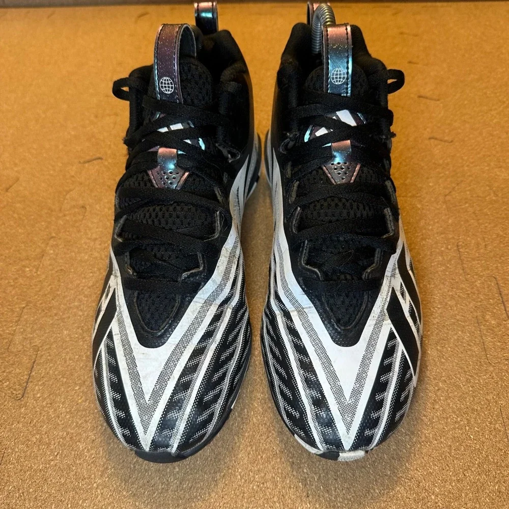Adidas Freak Spark MD Football Cleats Mens 6‎ Black White Mid Top